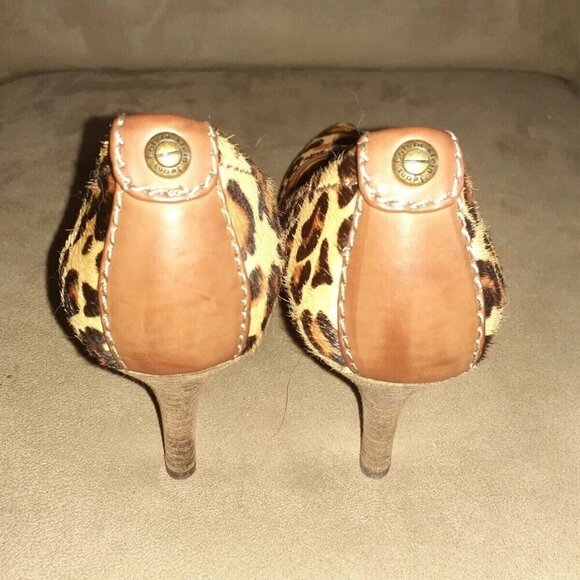 CALVIN KLEIN Jeans-Ryleigh-Leopard Calf Hair Print Pumps/Heels-Size 7-Near Mint - Picture 5 of 8